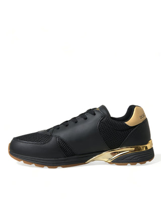 Black Leather Low Top  Sneakers Shoes