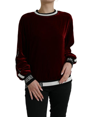 Elegant Burgundy Silk-blend Sweater