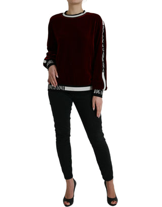 Elegant Burgundy Silk-blend Sweater