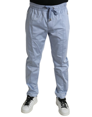 Elegant Light Blue Jogger Pants For Men