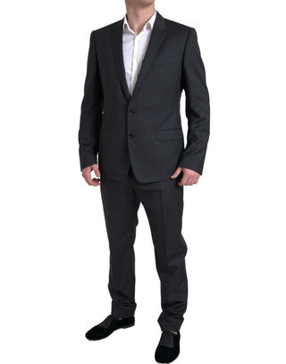 Elegant Black Two-piece Slim Fit Suit