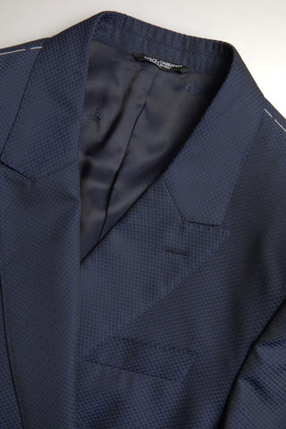 Elegant Dark Blue Slim Fit Designer Suit