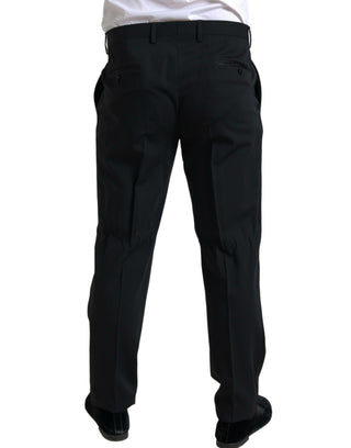 Elegant Black Slim Fit Two-piece Suit