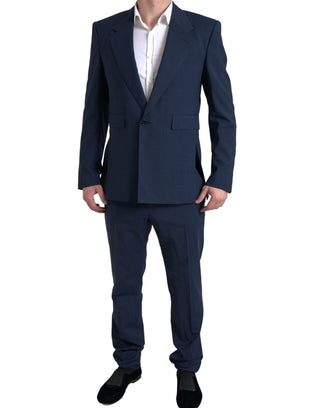 Elegant Slim Fit Blue Two-piece Suit