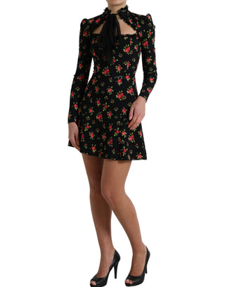 Elegant Floral A-line Mini Dress