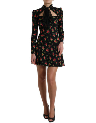 Elegant Floral A-line Mini Dress