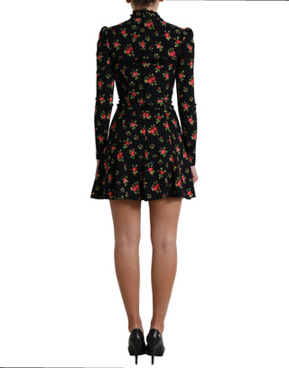 Elegant Floral A-line Mini Dress