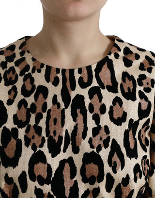 Leopard Print A-line Mini Dress