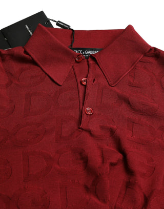 Elegant Silk Maroon Polo T-shirt