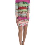 Multicolor Silk Blend A-line Mini Dress