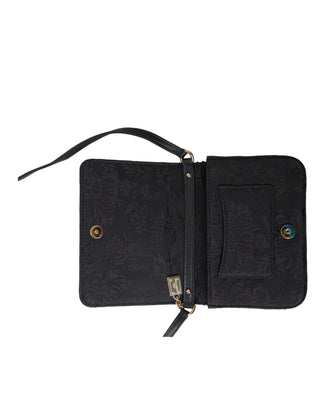 Black Embellished Baroque Crossbody Shoulder Bag