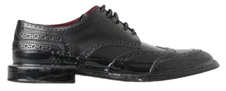 Elegant Black Leather Derby Shoes