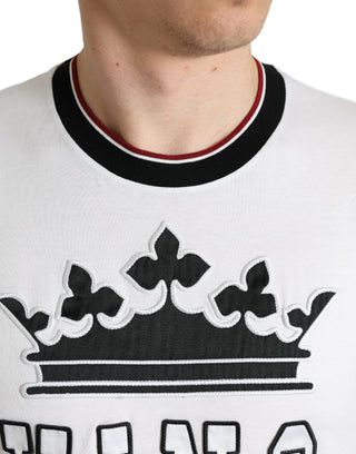 White Crown King Cotton Crew Neck T-shirt