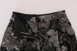 Elegant High-waist Brocade Shorts