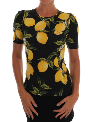 Sicilian Lemon Print Silk Blouse