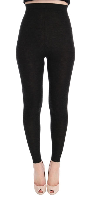 Elegant High-waist Cashmere Tights Pants