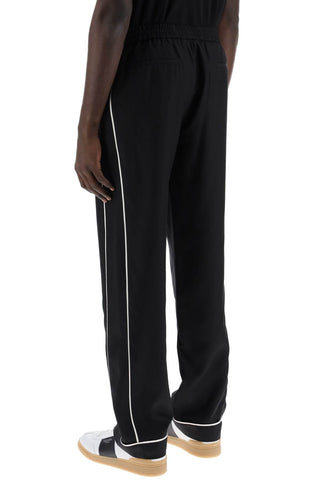 Silk Poplin Trousers In Eight