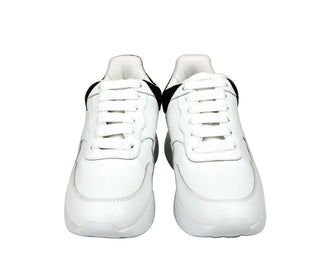 Alexander Mcqueen Women White Leather Suede Sneaker