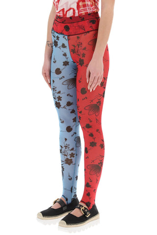 Color-block Floral Leggings