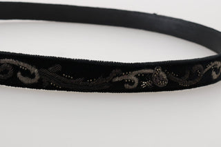 Elegant Black Cotton-leather Men's Belt