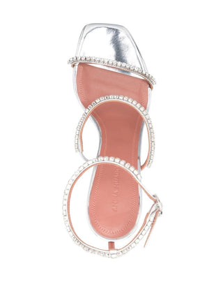 Amina Muaddi Sandals Silver