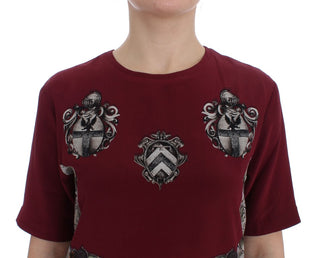 Enchanted Sicily Silk Blouse With Knight Print