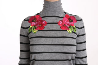 Elegant Embroidered Cashmere-silk Sweater