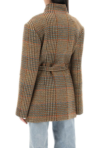 Wool Blend Tweed Coat