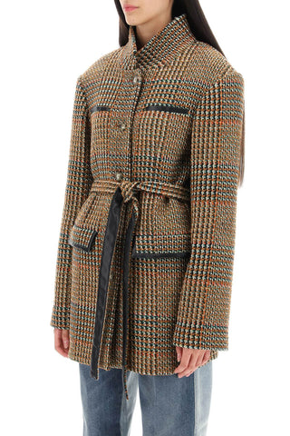 Wool Blend Tweed Coat