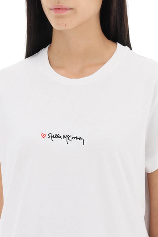 T-shirt With Embroidered Signature