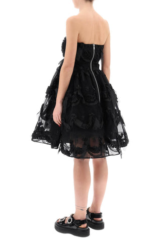 Tulle Dress With Bows And Embroidery.