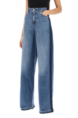 Wide Leg Jeans With Contrasting Details