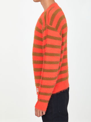 Orange And Beige Striped Jumper