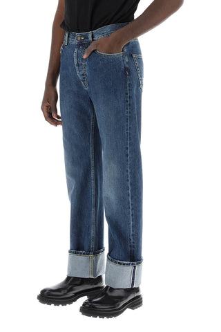 Straight Fit Jeans In Selvedge Denim