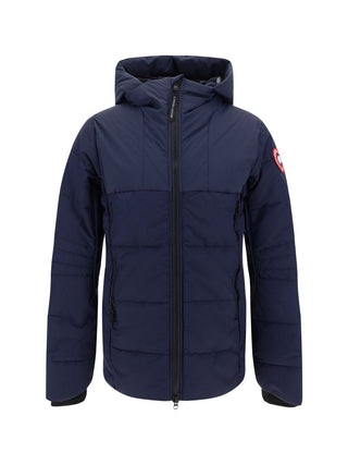 Elegant Hybridge Down Jacket In Atlantic Navy