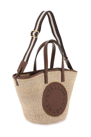 Raffia Shoulder Bag With Logo.