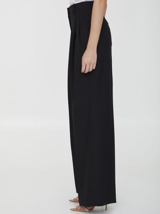 Wide-leg Wool Trousers