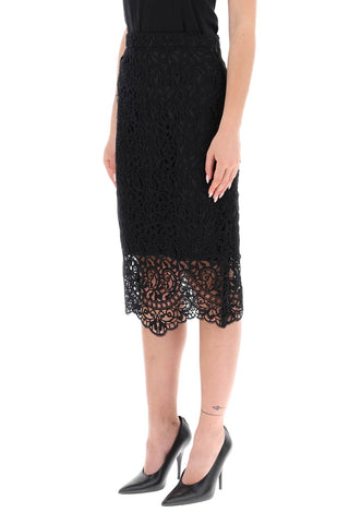 Macrame Lace Pencil Skirt