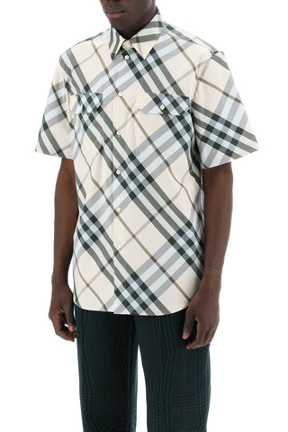 Short-sleeved Checkered Shirt