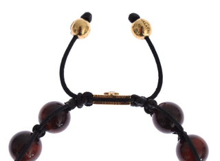 Radiant Red Tiger Eye & Cz Gold Bracelet