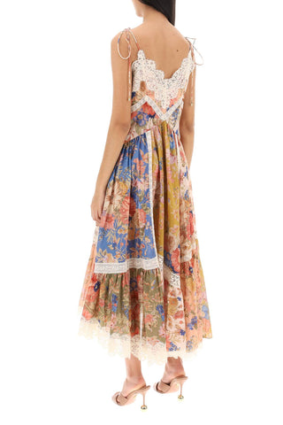 August Asymmetric Dress With Lace Trims