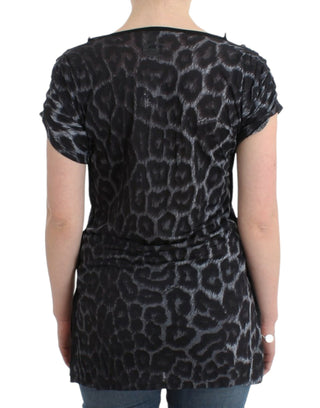 Sultry Leopard V-neck Modal Top