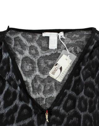 Sultry Leopard V-neck Modal Top