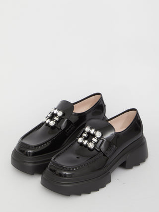 Wallaviv Strass Buckle Loafers