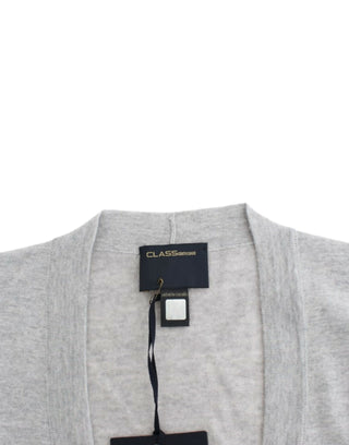 Cropped Virgin Wool Cardigan In Chic Gray