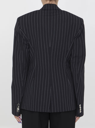 Glen Pinstriped Blazer