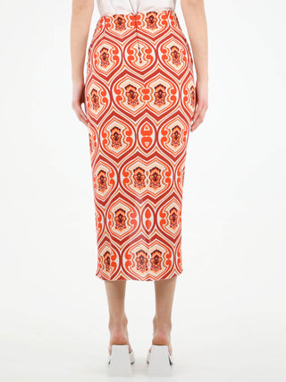 Sarong Skirt With Graphic Print