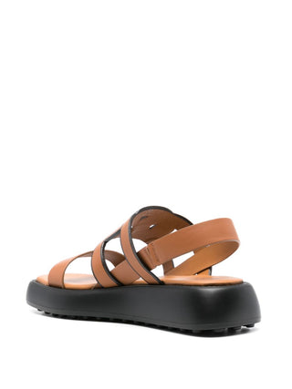 Tod's Sandals Leather Brown