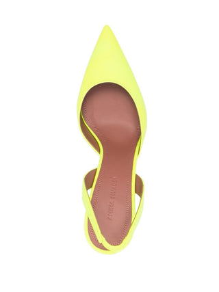 Amina Muaddi With Heel Yellow