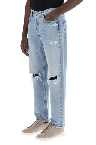 90's Destroyed Jeans With Distressed Details
